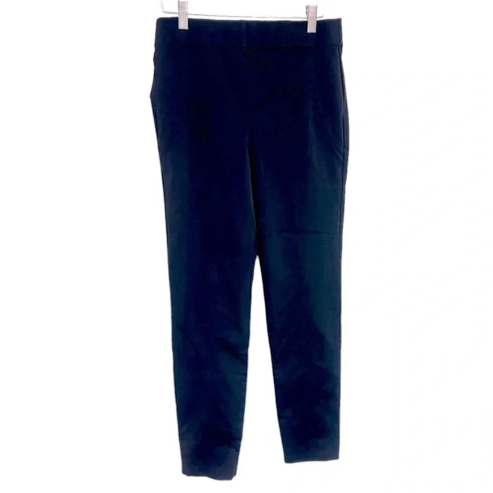 Thalian 10 black‎ pull on slimming ankle cropped stretch pants